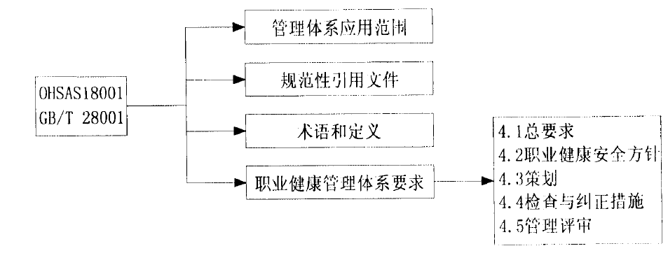 职业健康安全管理体系结构图